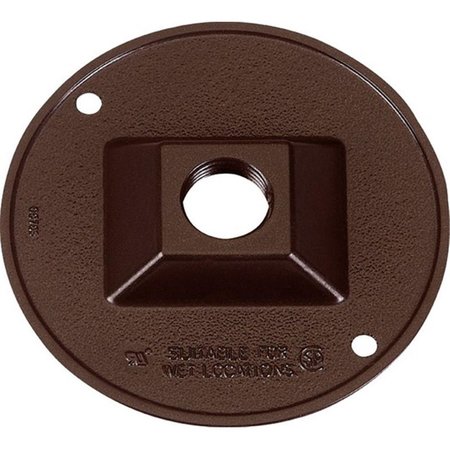 TOTALTURF 14381BR 4.25 in. Bronze Round Outlet Box Cover TO157624